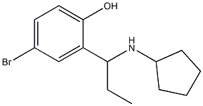 4-bromo-2-[1-(cyclopentylamino)propyl]phenol,,结构式