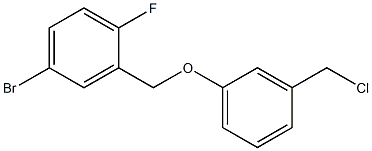 4-bromo-2-[3-(chloromethyl)phenoxymethyl]-1-fluorobenzene Structure