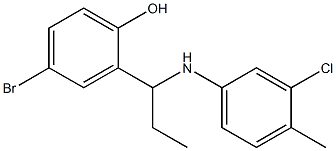 4-bromo-2-{1-[(3-chloro-4-methylphenyl)amino]propyl}phenol