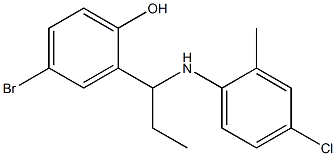 4-bromo-2-{1-[(4-chloro-2-methylphenyl)amino]propyl}phenol Structure