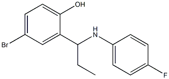 4-bromo-2-{1-[(4-fluorophenyl)amino]propyl}phenol Structure