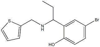 4-bromo-2-{1-[(thiophen-2-ylmethyl)amino]propyl}phenol Structure