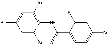 4-bromo-2-fluoro-N-(2,4,6-tribromophenyl)benzamide,,结构式