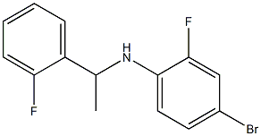 4-bromo-2-fluoro-N-[1-(2-fluorophenyl)ethyl]aniline 结构式