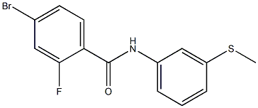 4-bromo-2-fluoro-N-[3-(methylthio)phenyl]benzamide Structure