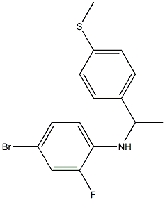 4-bromo-2-fluoro-N-{1-[4-(methylsulfanyl)phenyl]ethyl}aniline Structure