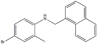 4-bromo-2-methyl-N-(naphthalen-1-ylmethyl)aniline,,结构式