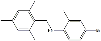 4-bromo-2-methyl-N-[(2,4,6-trimethylphenyl)methyl]aniline Structure