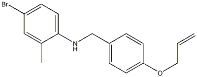 4-bromo-2-methyl-N-{[4-(prop-2-en-1-yloxy)phenyl]methyl}aniline Structure