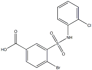 4-bromo-3-[(2-chlorophenyl)sulfamoyl]benzoic acid Structure