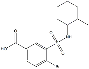 4-bromo-3-[(2-methylcyclohexyl)sulfamoyl]benzoic acid Struktur