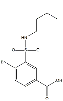 4-bromo-3-[(3-methylbutyl)sulfamoyl]benzoic acid Structure