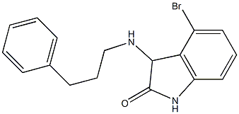 4-bromo-3-[(3-phenylpropyl)amino]-2,3-dihydro-1H-indol-2-one Structure