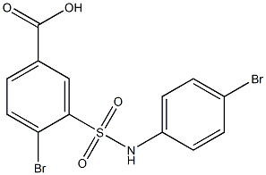 4-bromo-3-[(4-bromophenyl)sulfamoyl]benzoic acid Structure