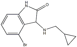 4-bromo-3-[(cyclopropylmethyl)amino]-2,3-dihydro-1H-indol-2-one Struktur