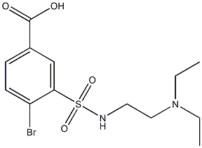 4-bromo-3-{[2-(diethylamino)ethyl]sulfamoyl}benzoic acid 结构式