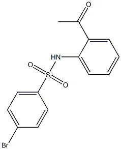 4-bromo-N-(2-acetylphenyl)benzene-1-sulfonamide Structure