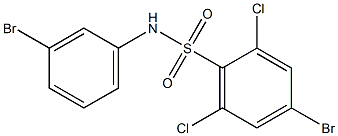 4-bromo-N-(3-bromophenyl)-2,6-dichlorobenzene-1-sulfonamide 结构式
