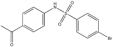 4-bromo-N-(4-acetylphenyl)benzene-1-sulfonamide,,结构式