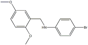 4-bromo-N-[(2,5-dimethoxyphenyl)methyl]aniline,,结构式