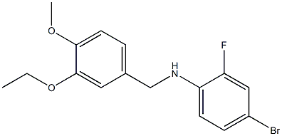 4-bromo-N-[(3-ethoxy-4-methoxyphenyl)methyl]-2-fluoroaniline Struktur