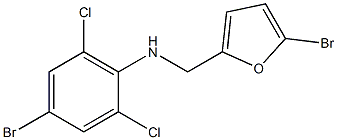 4-bromo-N-[(5-bromofuran-2-yl)methyl]-2,6-dichloroaniline Structure