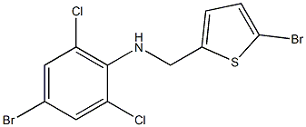 4-bromo-N-[(5-bromothiophen-2-yl)methyl]-2,6-dichloroaniline Structure