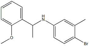 4-bromo-N-[1-(2-methoxyphenyl)ethyl]-3-methylaniline,,结构式
