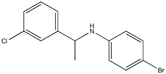 4-bromo-N-[1-(3-chlorophenyl)ethyl]aniline,,结构式