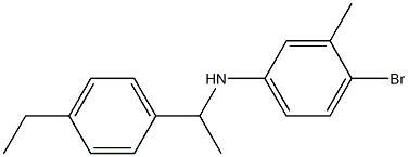 4-bromo-N-[1-(4-ethylphenyl)ethyl]-3-methylaniline 结构式