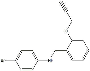 4-bromo-N-{[2-(prop-2-yn-1-yloxy)phenyl]methyl}aniline,,结构式