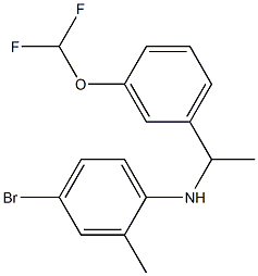 4-bromo-N-{1-[3-(difluoromethoxy)phenyl]ethyl}-2-methylaniline Structure