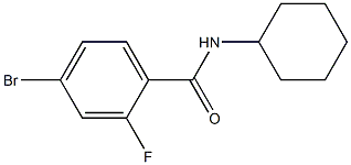 4-bromo-N-cyclohexyl-2-fluorobenzamide,,结构式