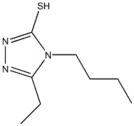 4-butyl-5-ethyl-4H-1,2,4-triazole-3-thiol 化学構造式