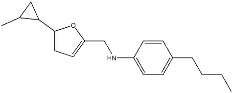 4-butyl-N-{[5-(2-methylcyclopropyl)furan-2-yl]methyl}aniline,,结构式