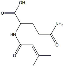 4-carbamoyl-2-(3-methylbut-2-enamido)butanoic acid,,结构式