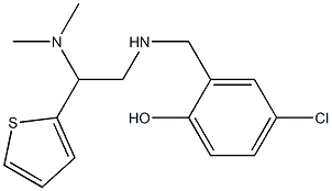 4-chloro-2-({[2-(dimethylamino)-2-(thiophen-2-yl)ethyl]amino}methyl)phenol Structure
