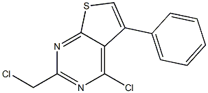 4-chloro-2-(chloromethyl)-5-phenylthieno[2,3-d]pyrimidine 结构式