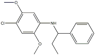 4-chloro-2,5-dimethoxy-N-(1-phenylpropyl)aniline,,结构式