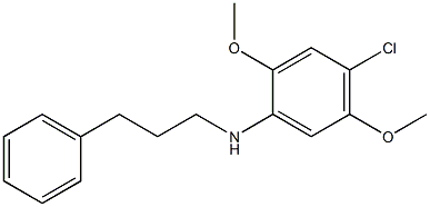 4-chloro-2,5-dimethoxy-N-(3-phenylpropyl)aniline Struktur