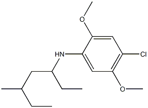 4-chloro-2,5-dimethoxy-N-(5-methylheptan-3-yl)aniline 结构式