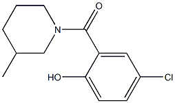 4-chloro-2-[(3-methylpiperidin-1-yl)carbonyl]phenol Structure