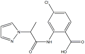 4-chloro-2-[2-(1H-pyrazol-1-yl)propanamido]benzoic acid,,结构式