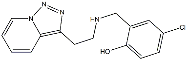 4-chloro-2-{[(2-{[1,2,4]triazolo[3,4-a]pyridin-3-yl}ethyl)amino]methyl}phenol,,结构式