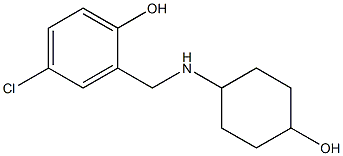 4-chloro-2-{[(4-hydroxycyclohexyl)amino]methyl}phenol,,结构式