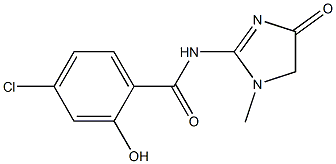 4-chloro-2-hydroxy-N-(1-methyl-4-oxo-4,5-dihydro-1H-imidazol-2-yl)benzamide,,结构式