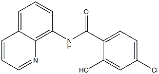 N-(8-キノリル)-2-ヒドロキシ-4-クロロベンズアミド 化学構造式