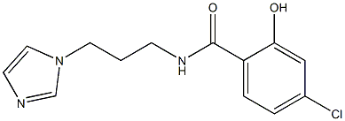 4-chloro-2-hydroxy-N-[3-(1H-imidazol-1-yl)propyl]benzamide 结构式