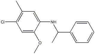  4-chloro-2-methoxy-5-methyl-N-(1-phenylethyl)aniline