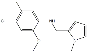 4-chloro-2-methoxy-5-methyl-N-[(1-methyl-1H-pyrrol-2-yl)methyl]aniline,,结构式